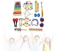 RiToEasysports Early Educational Musical Instrument Set for Children Promotes Children's Cognition and Skills, 19 Piece Non- Toy Instrument Set