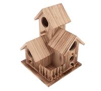 RiToEasysports Ecological Wooden Bird House for Small Birds Nesting, Charming Cottage Design in 15.7 X 15.7 X 20cm Size for Garden and Balcony