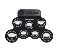 RiToEasysports Electric Drum Set, 7 Pads 2 Pedals 2 Sticks With Built-In Speaker Roll Up Drum For Kids Beginners