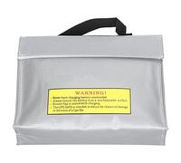 RiToEasysports Explosion Proof Fireproof Lipo Battery Safe Bag, Portable Storage Pouch for RC Aircraft Batteries with Zipper Sealing Design and Carry Handle