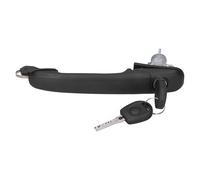 RiToEasysports Exterior Door Handle, Black Entry Outside Lock with Knobs Front Left Right Fit for 7M0837207B w Key, Aluminium Alloy for 7V8 7V9, Include Matte