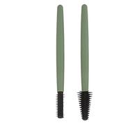RiToEasysports Eyelash Brush Set Soft Silicone Reusable Dust -proof Make -up Brush for At Home, 2pcs + Storage Box, for Daily Eyes Make up At Home or Beauty Salons (Green)