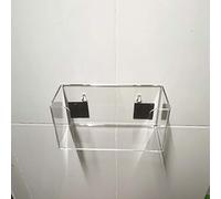 RiToEasysports Face Mask Storage Box with Clear Acrylic Design for Wall Mounting in Hospitals Schools and Hotels (White)