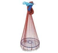 RiToEasysports Fishing Cast Net, Flydisc Design Hand Throwing Net with Iron Chain for Pond Lake and Sea, Nylon Material Lightweight and Durable
