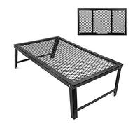 RiToEasysports Foldable Camping BBQ Grill Table with Iron Bracket for Outdoor Use