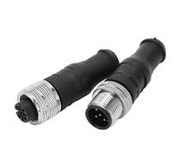 RiToEasysports for NMEA2000 Terminator Pair ABS Metal 5 Pin M12 Thread Male Female Terminator Resistor IP67 Water Resistant for Lowrance Simrad Marine Networks