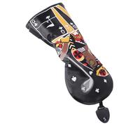RiToEasysports Golf Club Head Cover, Premium PU Leather Water Proof Wood Club Protective Headcover with Thick Plush Lining, for Driver Fairway Wood Hybrid (Black Queen No. 3/5)