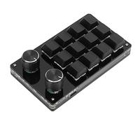 RiToEasysports Green Green Tree with General Dust Mechanical DIY Mechanical Keyboard 12 Key Key Gaming Keypad, Adapted to the Production Line Tests (all Black)