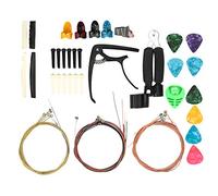 RiToEasysports Guitar Accessories Kit, Professional with Silicone Pad and 3 Sets of 6 Strings, for Acoustic Guitar, Electric, Ukulele, Banjo, Mandolin