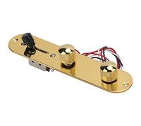 RiToEasysports Guitar Accessories, Tl Chrome Metal Plated Prewired Circuit Control Plate Board For Electric Guitar (Golden)
