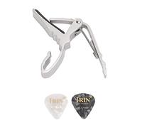 RiToEasysports Guitar, Alloy Guitar Trigger Quick Change One Hand Operation Adjustable for Acoustic Electric Ukulele Bass Banjo (Silver)