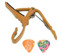 RiToEasysports Guitar, Alloy Guitar Trigger Quick Change One Hand Operation Adjustable for Acoustic Electric Ukulele Bass Banjo (Gold)