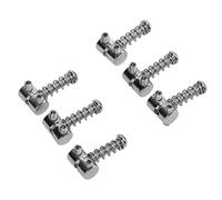 RiToEasysports Guitar Bridge, 6Pcs Guitar Bridge Saddles String Tremolo Saddles with Spring Screws for Bass Jazz Electric Guitars Replacement Parts