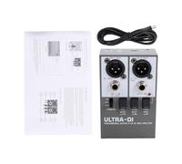 RiToEasysports Guitar DI Box 2 Channel with Balanced Output and Phantom | Low Noise Performance, 20-40dB Attenuation, Ground Loop Isolation, Compatible with Various Devices, Metal Housing