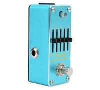 RiToEasysports Guitar EQ Pedal 5 Band Equalizer Pedal with True Bypass for Electric Guitar Tone Shaping Recording and Live Performance Blue Metal Shell