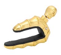 RiToEasysports Guitar, Guitar Clamp Accessory Skull Design Adjustable Pressure Zinc Alloy Silicone Pad for Acoustic Electric Guitars Ukulele (Gold)