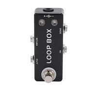 RiToEasysports Guitar Loop Effect Metal True Bypass Effect Loop Pedal Mini Channel Selection Switcher with LED Indicator for Electric Guitar and Bass Players Practice Recording