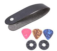 RiToEasysports Guitar Neck Strap 6-Pack Leather Headstock Ties with Non Slip Buckles, Multi-Instrument Compatible Secure Protector for Acoustic Electric Bass and Ukulele (Black strap model)