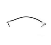 RiToEasysports Guitar Patch Cables, 15cm 6.35mm Right Angle Pancake Design, with Oxygen Free Copper and Multi Shielding for Guitar Effect Pedal Live Performance (30cm)