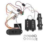 RiToEasysports Guitar Pickups, Metal Plastic Electric Bass Acoustic Pickup Excellent Audio Output Preamp Wiring Circuit for Guitarists and Bass Players