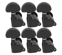 RiToEasysports Guitar String Tuning Peg, 6 Metal Sealed Tuner Keys Machine Head Set Kit, with Black Finish and Anti-Slip Gear, for Acoustic Electric Guitar and Ukulele (Black)