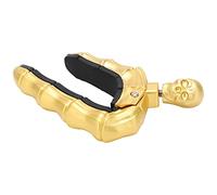 RiToEasysports GuitarSturdy Zinc Alloy Silicone Pad Skull Design Adjustable Pressure, with Spinning Force Structure, for Acoustic Guitar Electric Guitar Ukulele (Gold)