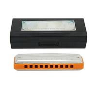 RiToEasysports Harmonica,10 Hole C Key Blues Harmonica with Carry Case for Beginners Adults Students Performance Practice (Orange)
