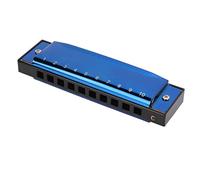 RiToEasysports Harmonica, C Key 10 Holes Diatonic Mouth Organ Musical Instrument for Beginners with Smooth Key Design for Blues Folk Jazz Country Rock (Dark Blue)