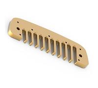 RiToEasysports Harmonica, Professional Aluminum Alloy Blues Comb Harmonica Comb Replacement For Adults Beginner (Gold)