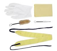 RiToEasysports HighQuality Trumpet Cleaning Set 2 Brushes 2 Cloths Gloves Complete Maintenance Kit for Musicians