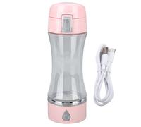 RiToEasysports Hydrogen Water Bottle, 420ml Rechargeable Hydrogen Rich Water Generator Bottle with SPE Technology for Home and Outdoor (Pink)