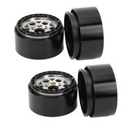 RiToEasysports Innovative, Aluminum Alloy Rc Car Wheels Rims, High Strength Material, Unique Pressure Ring, Specifically Designed, Modern Technological Design with Triangle Perforation Enhances