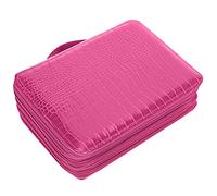 RiToEasysports Insert Pen Case with 5 Layers and 252 Holes for Easy Organization - Great for Students on the Go - Stylish PU Design (Rose Red)
