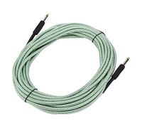 RiToEasysports Instrument Cable 10Meter Braided Guitar Cord with Metal Plated Plugs for Bass and Professional Audio, High-Conductivity Copper Core, Low Noise Signal Transmission, Durable Weave (Green)