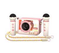 RiToEasysports Karaoke Machine with 2 Wireless Mics, Portable 5.3 Speaker with 650mAh Battery for Home Party Outdoor Camping Travel (Dual Microphone)