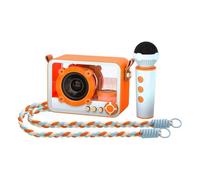 RiToEasysports Karaoke Machine with 2 Wireless Mics, Portable 5.3 Speaker with 650mAh Battery for Home Party Outdoor Camping Travel (Single Microphone)