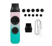 RiToEasysports Kazu Flute Kazoo Flute with Dual Holes Replaceable Blowing Nozzle ABS 120 X 28 X 14mm Easy Humming Instrument for Child Adult Beginner Travel Camping Ukulele Guitar Partner (Pink &