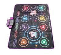 RiToEasysports Kids Dance Mat, Interactive Double Player Dance Mat, LED-Lit Rhythm Tracking System, Foldable & Washable Surface Design, 41x31 Inch Pad, 5 Difficulty Modes, Real-time Scoring