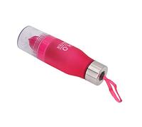 RiToEasysports Lemon Infuser Bottle, 650ml BPA Free Fruit Infuser Water Bottle with Bottom Juicer, Leak Proof Design, Stainless Steel Lid, for Sports, Office, Travel (Pink)