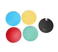 RiToEasysports Lighting Gels,4 Color Green Yellow Red Blue Flash Color Gels with Grid for AD200 AD200pro Flash Photography