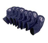 RiToEasysports Lightweight and Durable Golf Iron Head Covers, 8 Pieces 48, 50, 52, 54, 56, 58, 60, 62 Degree Mark for Brassie, Convenient Set with Soft PU Material, Excellent Protection for (Dark