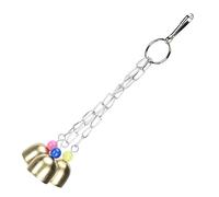RiToEasysports Lightweight Parrots 3 Bell String Toy for Hanging Cage Fun for Small Medium Large Parrots
