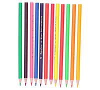 RiToEasysports Lively Fluorescence 12-color Painting Pencils for Detailed Works of Art, Suitable for Relaxation for Adults and the Painting for, with Comfortable Handle (Fluorescent lead)