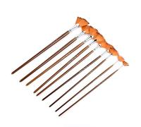 RiToEasysports Long -lived Brown Nylon Its Aluminum Alloy Form Drawing Brush Set for Gouache and Watercolor Paintings Suitable for Artists and Beginners