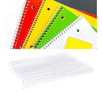 RiToEasysports Loose Sheet Plastic Bind Ring 30 Holes Spiral -Tailored Rings 20 PCs Manual Effect for The A4 Paper Organization in The Office or at School (13mm*30 Holes Transparent 20 Strips)