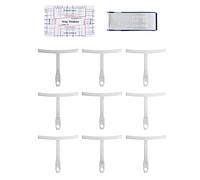 RiToEasysports Luthier Tools, Stainless Steel Radius Gauge String Height Measuring Tool with 9 Gauges 1 File 1 Ruler, for Guitar Bass Repair Maintenance