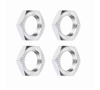 RiToEasysports M 12 Wheel Nuts, Aluminum Alloy Wheel Nuts 12mm Thread Diameter with 17mm Spanner RC Car Toy Accessory for 1:8 RC Car Model (Silver)