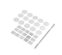 RiToEasysports Makeup Palette Sticker Set Round Square Adhesive Palette Metal Stickers for Creating Custom, for Cosmetology Students