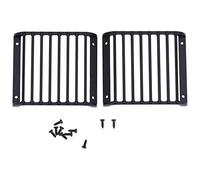 RiToEasysports Metal Front Lamp Guards, Headlight Cover Guard Grille 2 Pcs Black Light Grille with 8 Screws Included for 1/10 RC Crawler Car
