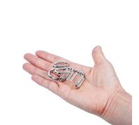 RiToEasysports Metal Wire Puzzles, Brain Teaser Toys for IQ Test Mind Game, with Smooth Finish, Lightweight Portable (Yellow)